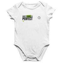 Body Bebê Algodão God's timing is perfect - Foca na Moda Body Bebê Algodão God's timing is perfect - Foca na Moda