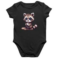 Body Bebê Algodão Guaxinim Fofinho - Foca na Moda Body Bebê Algodão Guaxinim Fofinho - Foca na Moda