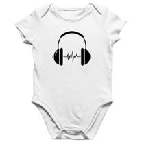Body Bebê Algodão Headphone Batimentos - Foca na Moda Body Bebê Algodão Headphone Batimentos - Foca na Moda