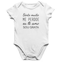 Body Bebê Algodão Ho'oponopono - Sinto muito, me perdoe, eu te amo, sou grata - Foca na Moda