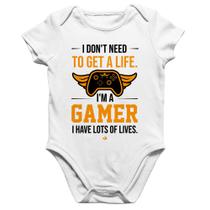 Body Bebê Algodão I'm a gamer, I have lots of lives - Foca na Moda