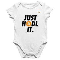 Body Bebê Algodão Just hodl it - Foca na Moda
