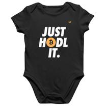 Body Bebê Algodão Just hodl it - Foca na Moda