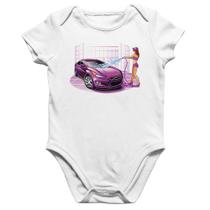 Body Bebê Algodão Lava Jato Carro Roxo - Foca na Moda Body Bebê Algodão Lava Jato Carro Roxo - Foca na Moda