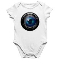 Body Bebê Algodão Lente Câmera - Foca na Moda