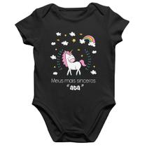 Body Bebê Algodão Meus mais sinceros "ata" - Foca na Moda