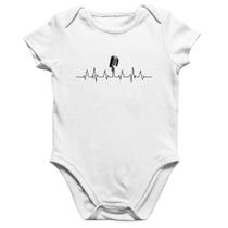 Body Bebê Algodão Microfone Batimentos Cardíacos - Foca na Moda Body Bebê Algodão Microfone Batimentos Cardíacos - Foca na Moda