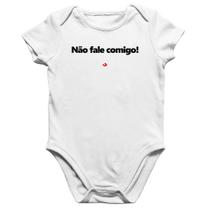 Body Bebê Algodão Não fale comigo! - Foca na Moda Body Bebê Algodão Não fale comigo! - Foca na Moda