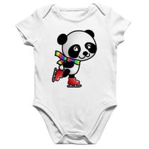 Body Bebê Algodão Panda de Patins - Foca na Moda