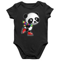Body Bebê Algodão Panda de Patins - Foca na Moda