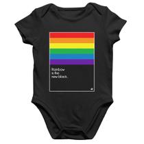 Body Bebê Algodão Rainbow is the new black - Foca na Moda