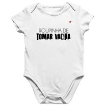 Body Bebê Algodão Roupinha de tomar vacina - Foca na Moda