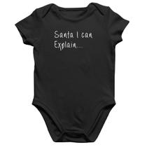 Body Bebê Algodão Santa I can explain - Foca na Moda