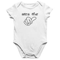 Body Bebê Algodão She's Mine - Foca na Moda