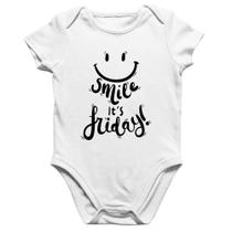 Body Bebê Algodão Smile, It's Friday! - Foca na Moda Body Bebê Algodão Smile, It's Friday! - Foca na Moda