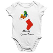 Body Bebê Algodão Socket Merry Christmas - Foca na Moda