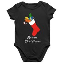 Body Bebê Algodão Socket Merry Christmas - Foca na Moda