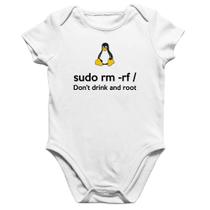 Body Bebê Algodão sudo rm -rf / (Don't drink and root) - Foca na Moda
