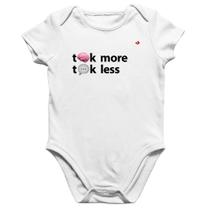 Body Bebê Algodão Think more, Talk less - Foca na Moda
