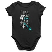 Body Bebê Algodão Think Outside The Box - Foca na Moda Body Bebê Algodão Think Outside The Box - Foca na Moda
