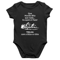 Body Bebê Algodão Trilha com a titia e o titio Trekking - Foca na Moda