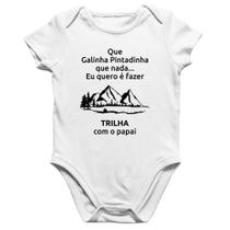 Body Bebê Algodão Trilha com o papai Trekking - Foca na Moda