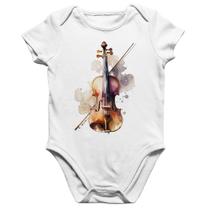 Body Bebê Algodão Violino - Foca na Moda