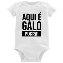 Body Bebê Aqui é galo - Foca na Moda