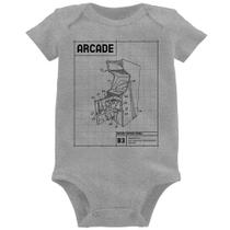 Body Bebê Arcade Fliperama Projeto - Foca na Moda
