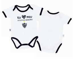 Body Bebê Atlético MG Estampa É...Galo! Oficial