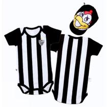 Body Bebê Atlético MG Mascote Com Boné Oficial Body Bebê Atlético MG Mascote Com Boné Oficial