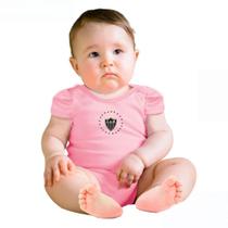 Body Bebê Atlético MG Rosa Manga Curta Oficial