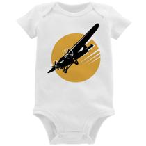 Body Bebê Avião Bimotor - Foca na Moda