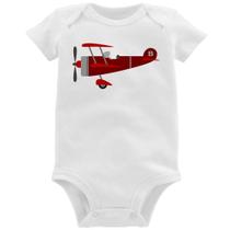 Body Bebê Avião Biplano - Foca na Moda
