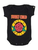 Body Bebê Baby N Roses Preto Art Rock Body Bebê Baby N Roses Preto Art Rock