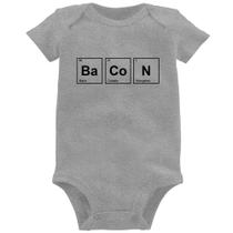 Body Bebê Bacon Tabela Periódica - Foca na Moda