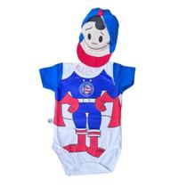 Body Bebê Bahia Mascote Com Boné Oficial