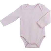 Body Bebê Básico Manga Longa Gola Envelope Algodão Egípcio
