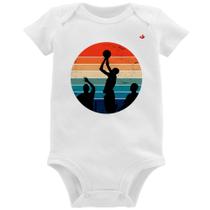 Body Bebê Basquete Vintage Sunset - Foca na Moda