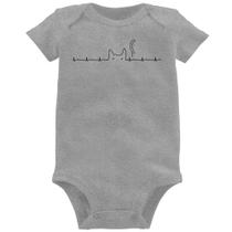 Body Bebê Batimentos Cardíacos Gato - Foca na Moda