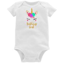 Body Bebê Birthday Girl - Foca na Moda