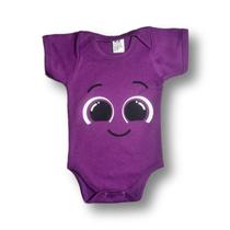 Body Bebê Bolofofo Roxo Pow Algodão Infantil Unissex Confortável Body Bebê Bolofofo Roxo Pow Algodão Infantil Unissex Confortável