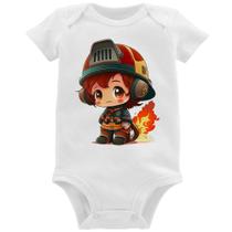 Body Bebê Bombeiro Mirim - Foca na Moda Body Bebê Bombeiro Mirim - Foca na Moda