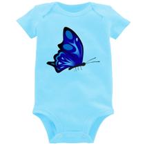 Body Bebê Borboleta Azul - Foca na Moda
