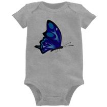 Body Bebê Borboleta Azul - Foca na Moda