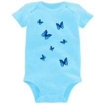 Body Bebê Borboletas Azuis - Foca na Moda