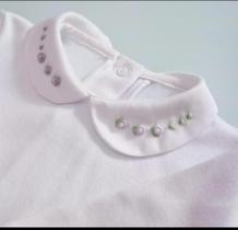 Body Bebê Bordado Rococó Manga comprida Body Bebê Bordado Rococó Manga comprida