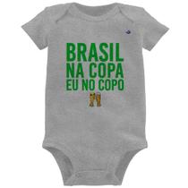 Body Bebê Brasil na Copa eu no copo - Foca na Moda