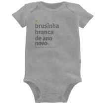 Body Bebê Brusinha branca de ano novo - Foca na Moda