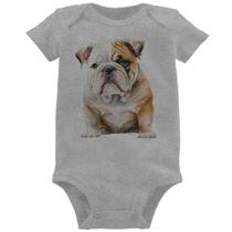 Body Bebê Bulldog-Inglês - Foca na Moda